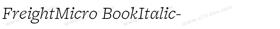 FreightMicro BookItalic字体转换